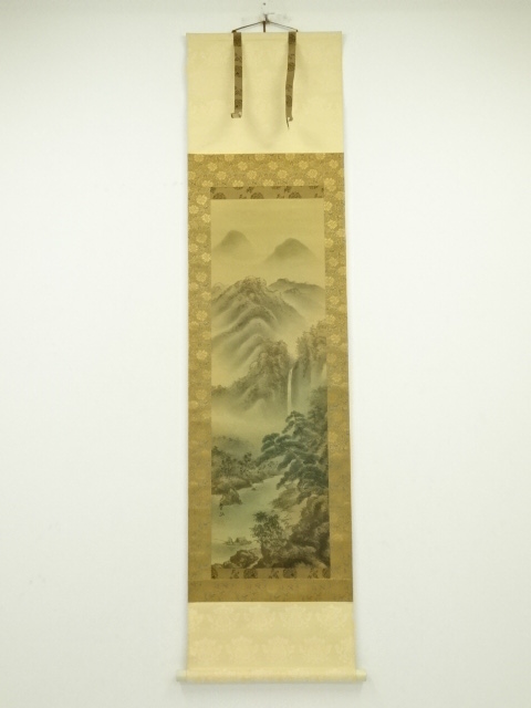 JAPANESE HANGING SCROLL / HAND PAINTED / LANDSCAPE